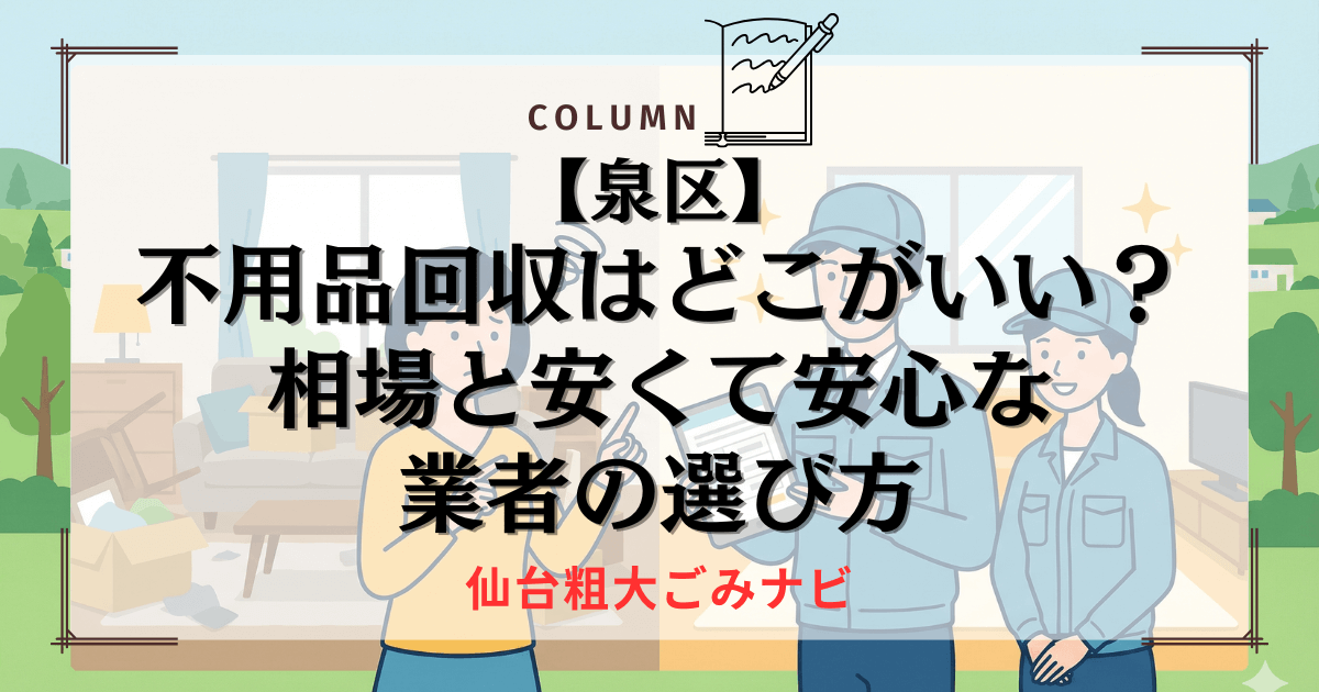 不用品回収　泉区